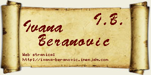 Ivana Beranović vizit kartica
